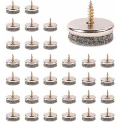 Set di 32 feltrini per sedie, diametro 28 mm. I feltrini per mobili con cuscinetti in feltro spessi 5 mm offrono una protezione ideale per le gambe delle sedie.