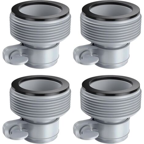 Set di 4 adattatori per tubo da piscina tipo B, connettore per tubo da piscina tipo B, kit di conversione per pompa filtro Intex, tubo da 1,5 pollici, sistema ad acqua salata, accessori per piscina