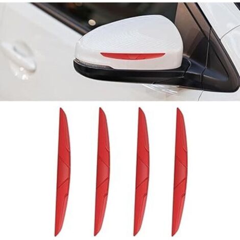 Set di 4 adesivi protettivi per portiere auto, striscia protettiva per bordi, adesivo antitraccia, protezione per maniglie delle portiere e paraurti (rosso)