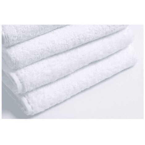 Set di 4 asciugamani cotone bianco 70x140 cm 500gr / m2