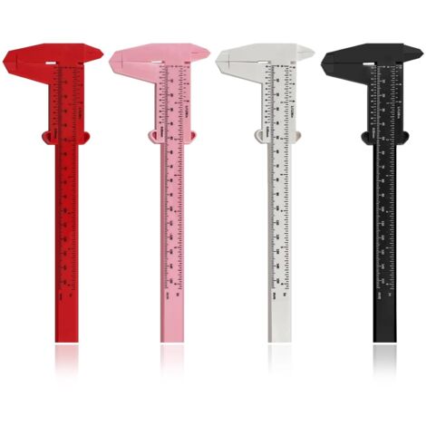 Set di 4 calibri digitali, calibri in plastica da 150 mm - Calibro analogico di precisione, piccolo, per casa, ufficio, studenti - Misurazione di gioielli