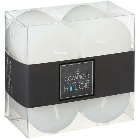 Set di 4 candele rustiche Olia bianco 60g - Atmosphera créateur d'intérieur