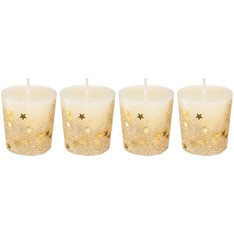 Set di 4 candele votive 48 gr oro - Feeric lights & christmas