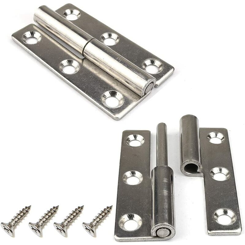 Set di 4 cerniere rimovibili in acciaio inox 304