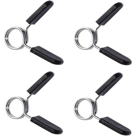 Set di 4 clip a molla per manubri, 25 mm, clip a molla per manubri, clip a molla, clip per sollevamento pesi, allenamento della forza, corto, sollevamento pesi