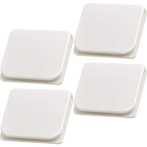 Set di 4 clip per tenda da doccia, resistenti al vento e agli schizzi, clip autoadesive per tenere ferma la tenda, colore bianco.