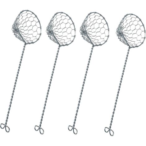 Set di 4 colini per fonduta, colino per fonduta in acciaio inox da 23,3 cm, acciaio inox 304, accessori per pentola calda, cestello per fonduta per verdure, pesce e carne