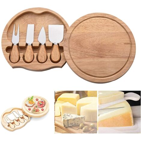 Set di 4 coltelli per formaggio in acciaio inossidabile, inclusi forchetta per formaggio e spatola per formaggio