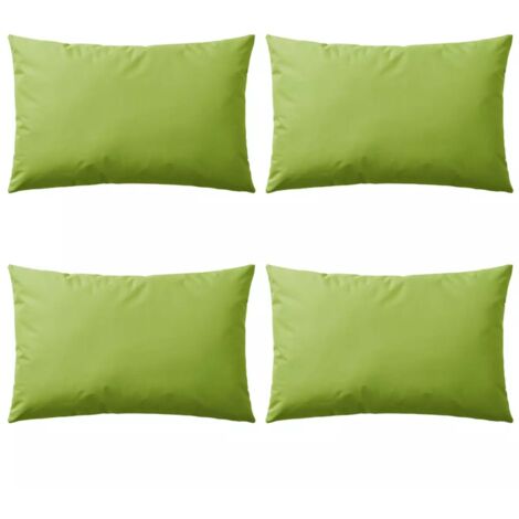 Set di 4 cuscini da giardino per esterni 60 x 40 cm verde mela DEC020093