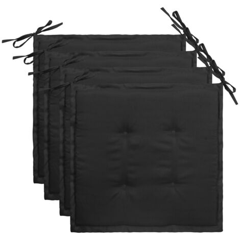 Offerta Set 4 Cuscini Sedia Sleepling 38x38x7 cm Nero - Spedizione Casa