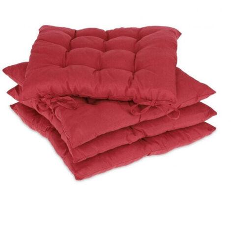 Set di 4 cuscini rossi