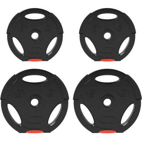 Set di 4 Dischi Pesi per Bilanciere totale 30KG - 2x5kg e 2x10kg