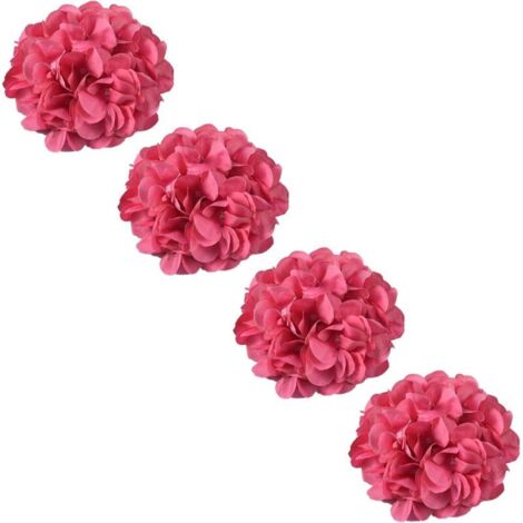 Set di 4 eleganti fermatende con fiori artificiali per decorazioni domestiche e nuziali.