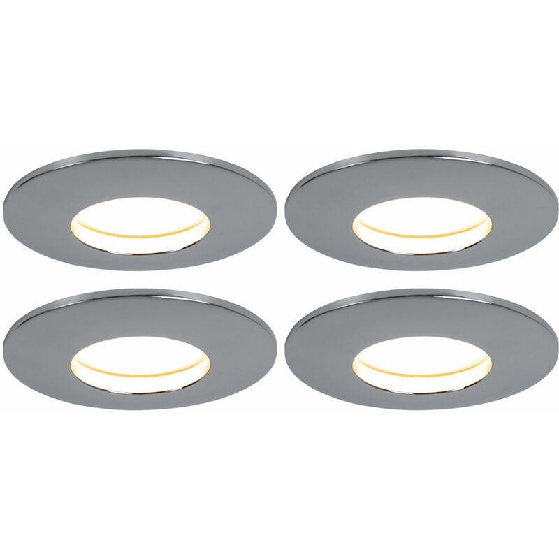 Image of Set di 4 faretti da incasso a LED a soffitto, faretti, lampade per l'illuminazione della sala da pranzo