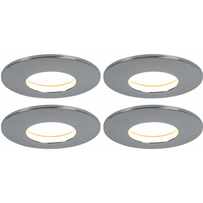 Image of Set di 4 faretti da incasso a LED a soffitto, faretti, lampade per l'illuminazione della sala da pranzo