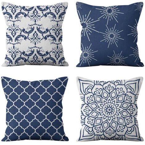 Set di 4 federe in velluto, 45x45 cm, morbide federe con doppia stampa per divano, sedia, soggiorno, auto, arredamento per la casa