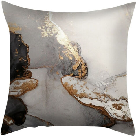 Set di 4 federe per cuscini, 45x45 cm, federe decorative per divano, camera da letto, poltrona, letto, giardino (effetto marmo)