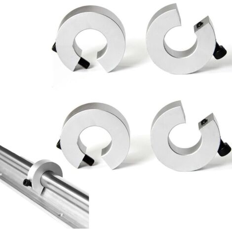 Set di 4 fermi per guida lineare SBR SBR20 - Anello di fissaggio per guida lineare SBR20 - 20 mm - Per guida lineare SBR20 - Componenti CNC - Strumento di delimitazione albero - Anello di fissaggio in
