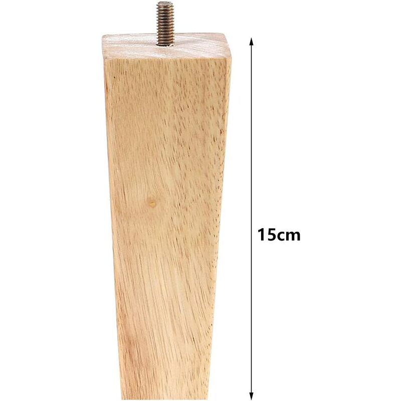 Set di 4 gambe di ricambio per mobili in legno