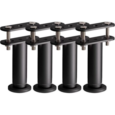 Set di 4 gambe di supporto per letto regolabili in altezza con linguette di collegamento per struttura letto/doghe centrali/mobili, robuste doghe di supporto in metallo (180 mm-310 mm)