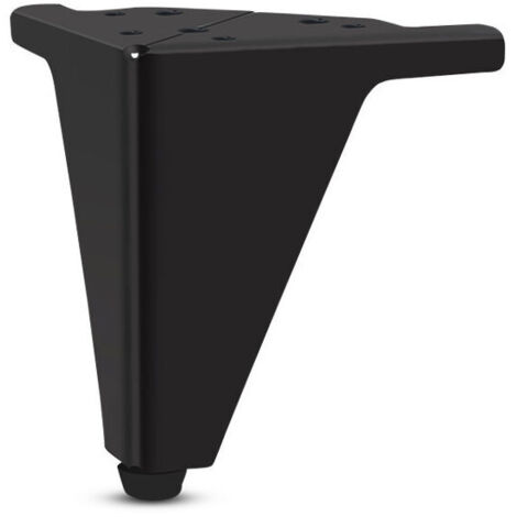 Set di 4 gambe in metallo – Eleganti gambe di design per poltrone e mobili – Nero – Altezza 100 mm