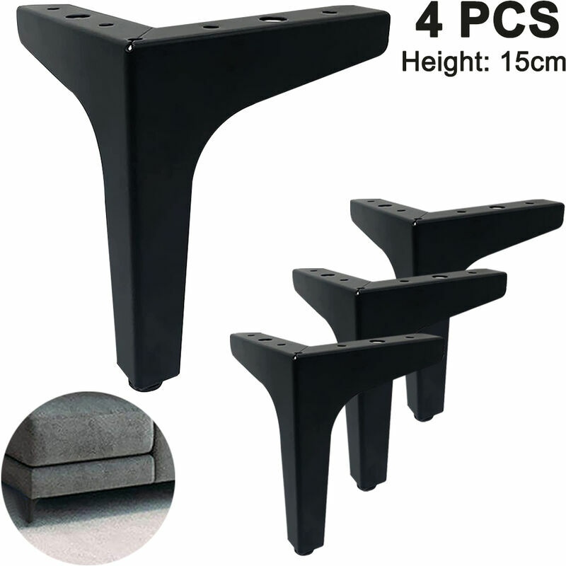 Set di 4 gambe in metallo per divani per mobili in...