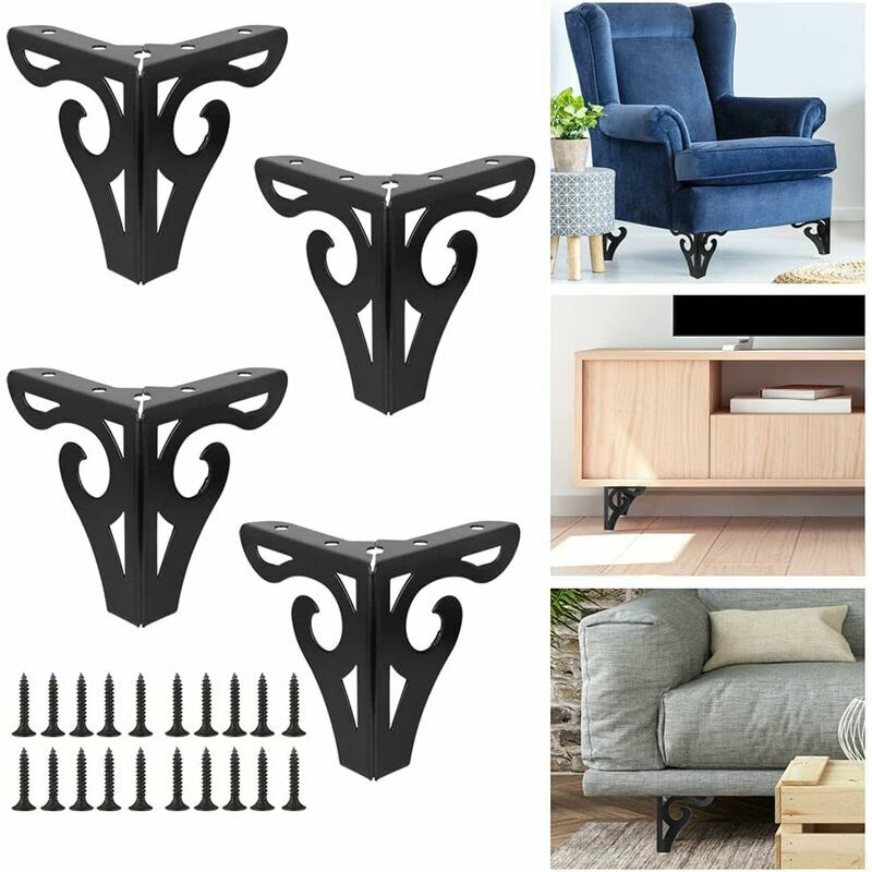 Volavo - Set di 4 gambe moderne per mobili in
