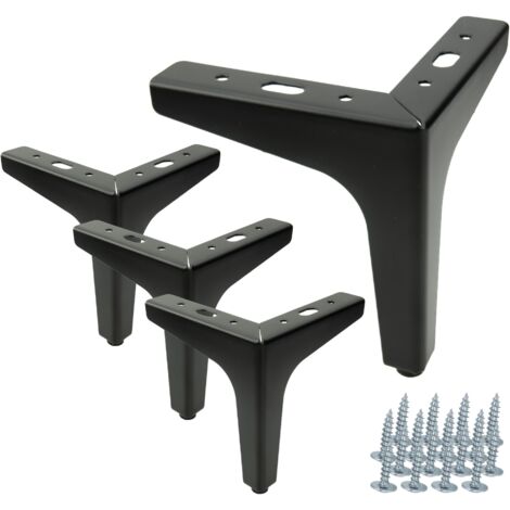 Set di 4 gambe per mobili Anchor nero opaco altezza 13 cm