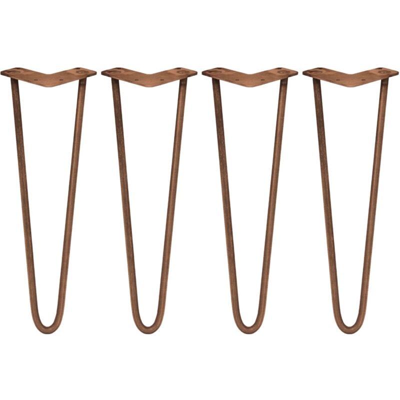 4 Gambe da Tavolo a Forcina 40.6cm - 2 Rebbi