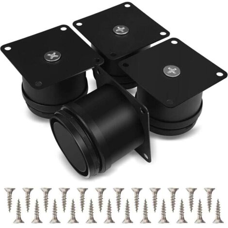 Set di 4 gambe per mobili, gambe per tavolo regolabili in acciaio inossidabile da 50 mm, gambe per mobili da bagno, gambe per mobili da ufficio, gambe per mobili da cucina, altezza regolabile