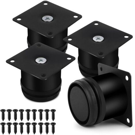 Set di 4 gambe universali regolabili per mobili, gambe per letto regolabili da 0 a 15 mm con viti, gambe per tavolo regolabili in acciaio inossidabile, gambe per tavolo in metallo regolabili in altezz