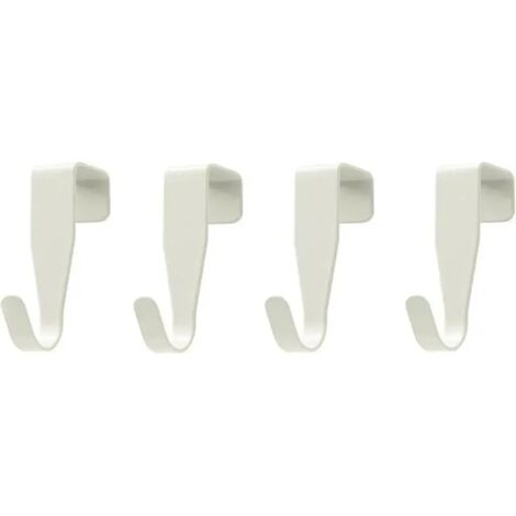 Set di 4 ganci bianchi per porte e finestre, ganci decorativi, pioli e supporti per porte.