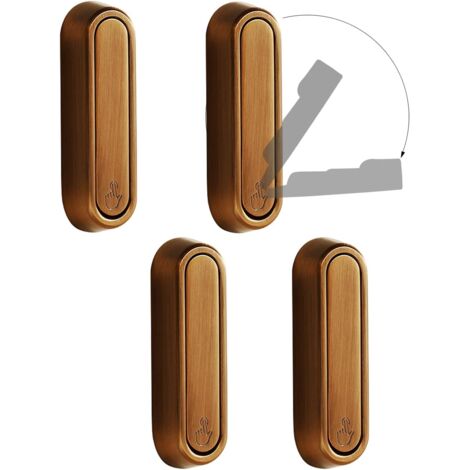 Set di 4 ganci da bagno invisibili e pieghevoli in lega di zinco, retrattili, per armadio, sciarpe, cappelli, accappatoi, chiavi, portafogli, borse, ganci pieghevoli, stile minimalista (bronzo)