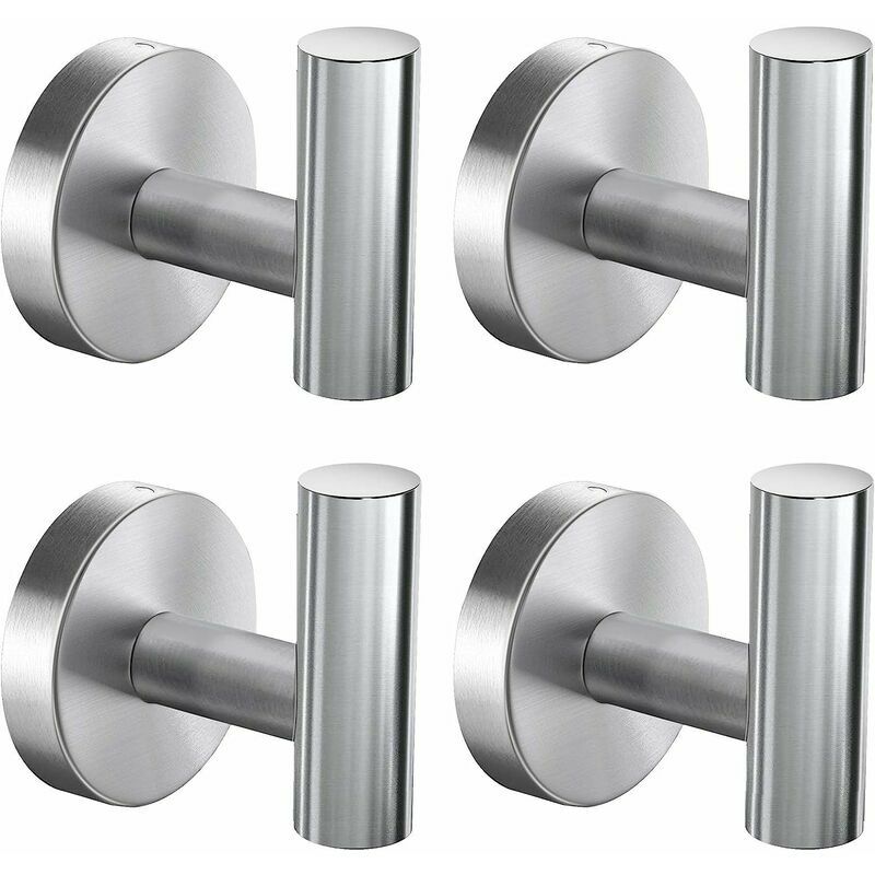 Set di 4 ganci da parete in acciaio inossidabile