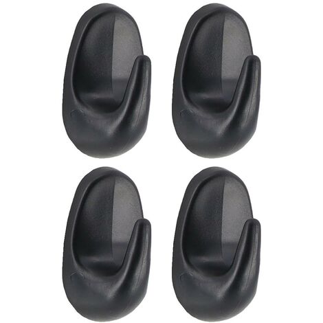Set di 4 ganci in abs da 3 m - nero - Tendance