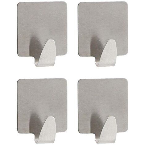 Set di 4 ganci in acciaio inox, quadrati da 3 m - cromo - Tendance