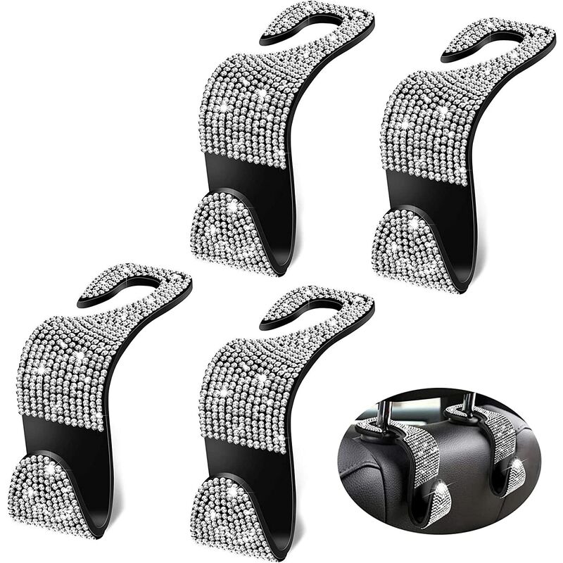 Set di 4 ganci per auto Ganci per poggiatesta per