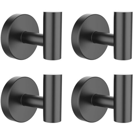 Set di 4 ganci portasciugamani, robusti ganci da parete in acciaio inox SUS 304 per il bagno, gancio appendiabiti da parete