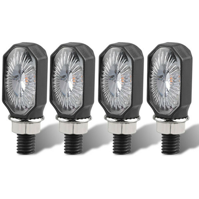 Image of Set di 4 indicatori di direzione per moto Mini led 12V lampeggianti per moto scooter Hasaki