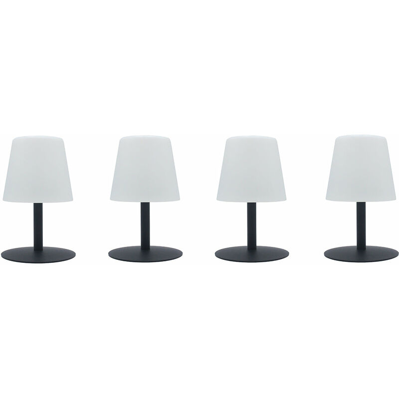 Set di 4 lampade da tavolo a LED senza fili H25CM STANDY MINI Rock