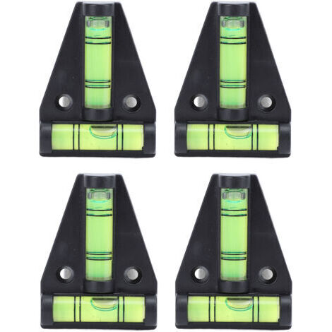 Set di 4 livelle a bolla miniaturizzate multifunzionali portatili per camper, treppiedi e rimorchi.