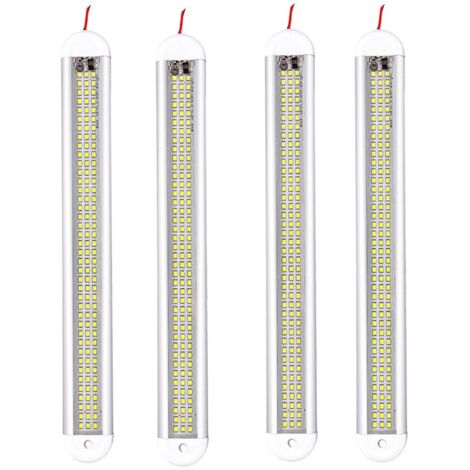 Set di 4 luci interne per auto, LED, 12 V, bianche