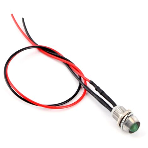 Set di 4 luci LED di segnalazione/da cruscotto 12V 8mm - Verdi, per auto e furgoni