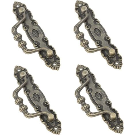Set di 4 maniglie vintage per porte, decorazione retrò, per cassettiere, cassetti, armadi, credenze, animali, cassetti, miniature.