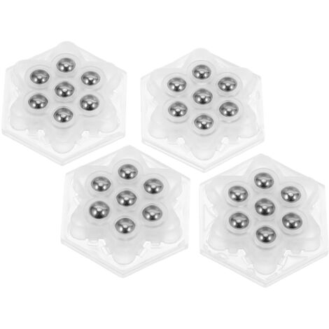 Set di 4 mini ruote girevoli, silenziose, autoadesive, trasparenti, ruote universali con cuscinetti a sfera per mobili ed elettrodomestici