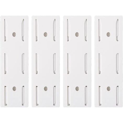 Set di 4 multiprese autoadesive da parete, ideali per cucina e ufficio.