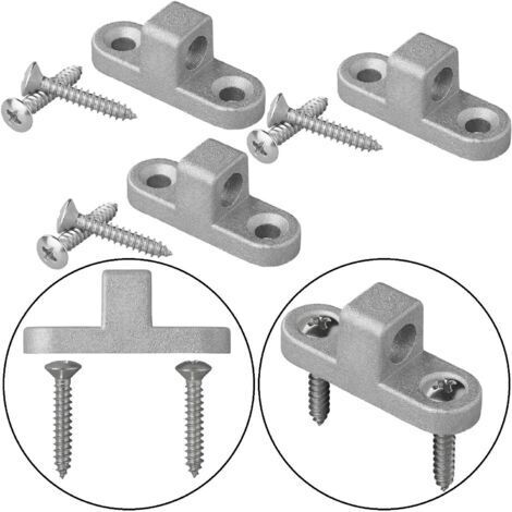 Set di 4 occhielli per tendalino da caravan. Occhielli di fissaggio in metallo per barre portatutto. Occhielli di fissaggio a parete sicuri per il montaggio del tendalino. Montaggio con viti in acciai