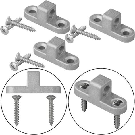 Set di 4 occhielli per tendalino da roulotte. Occhielli di fissaggio in metallo per barre portatutto. Occhielli di fissaggio sicuri a parete.