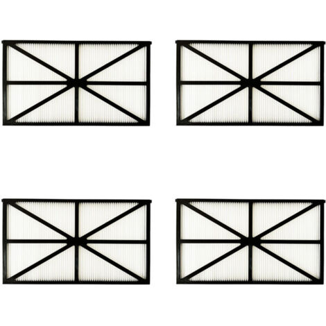 Set di 4 pannelli filtranti per robot aspirapolvere Tiger Shark - RCX70101PAK2 - Nero
