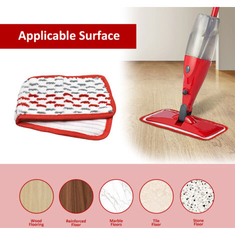 Set di 4 panni di ricambio in microfibra O-cedar ProMist per mocio, con chiusura a strappo, per uso domestico.